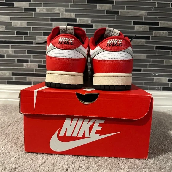 Nike retro “PRM” Chicago Split 
 Men's Red and White Dunk Sneakers - Picture 4 of 11
